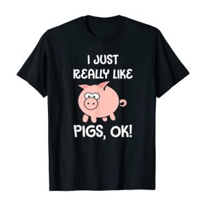 Camiseta negra amante de los cerdos
