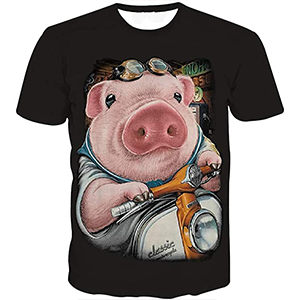 camiseta-negra-cerdo-moto