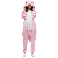 Disfraz de cerdo tipo pijama para carnaval