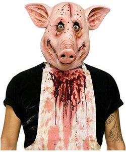 Máscara de cerdo psycho de látex para Halloween