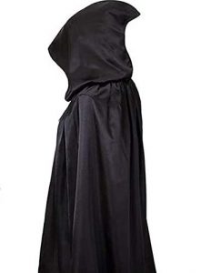 Disfraz de capa con capucha de color negro