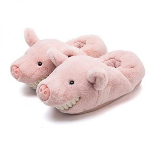 Zapatillas de Casa con Cerdo Sonriendo